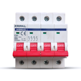 Kripal UKBN6-63 4-Pole 63A AC Miniature Circuit Breaker (MCB)